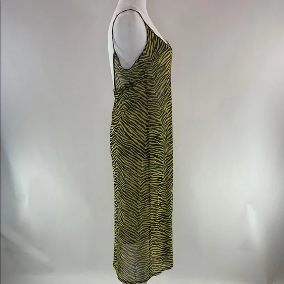 Yellow Zebra Mesh Swim Coverup, XL - Picture 4 of 8